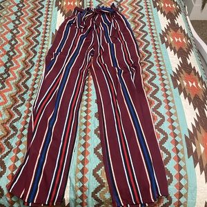 Striped flowy pants